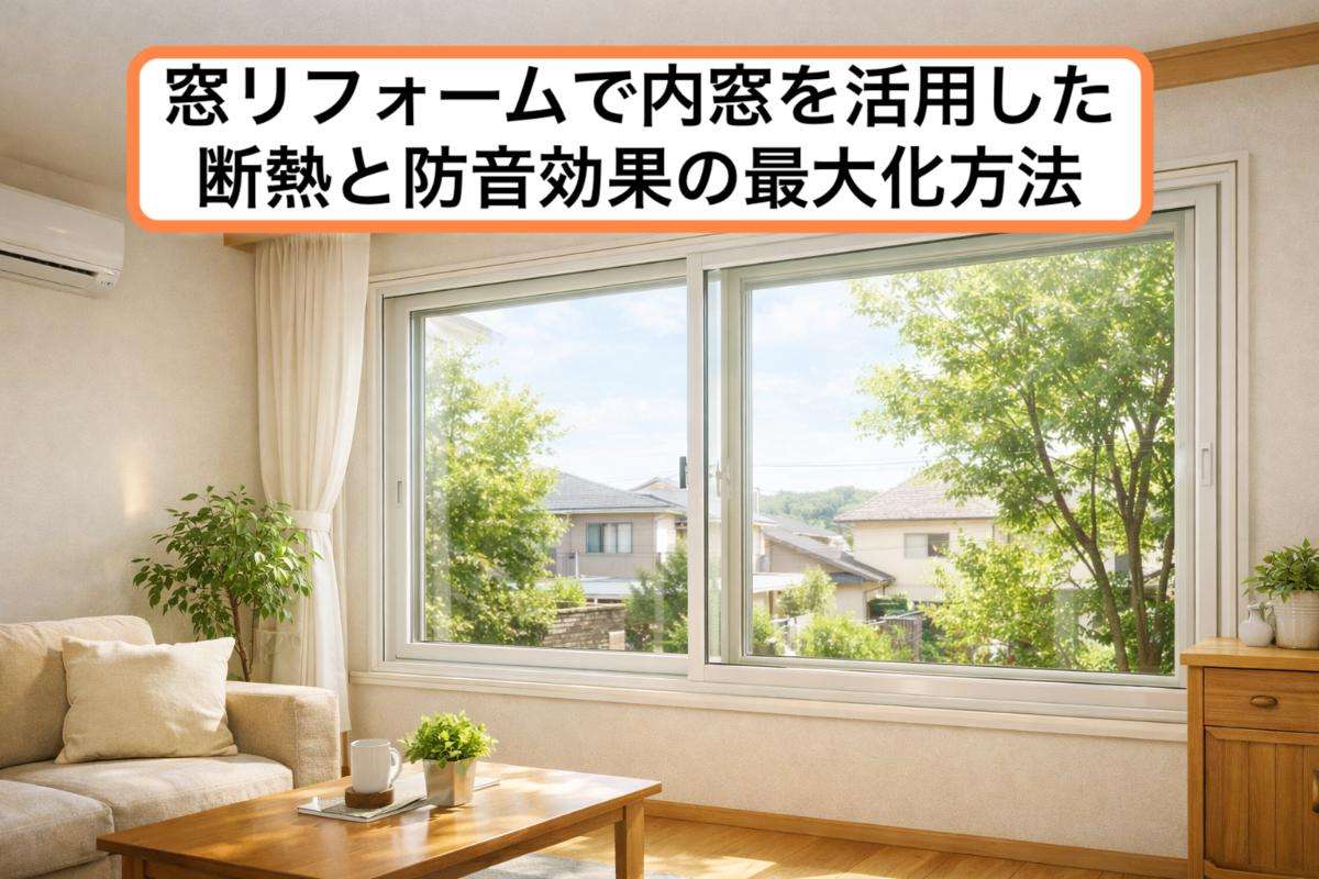 窓リフォームで内窓を活用した断熱と防音効果の最大化方法