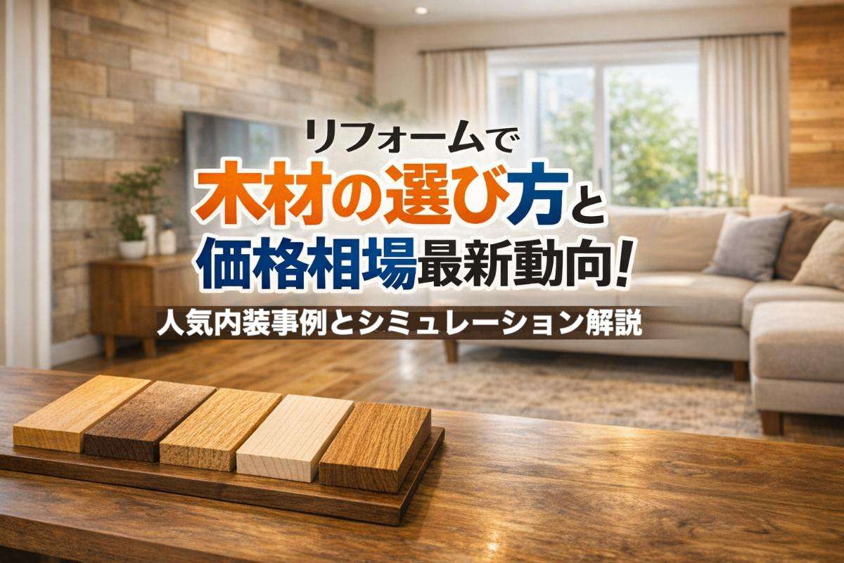 リフォームで木材の選び方と価格相場最新動向！人気内装事例とシミュレーション解説