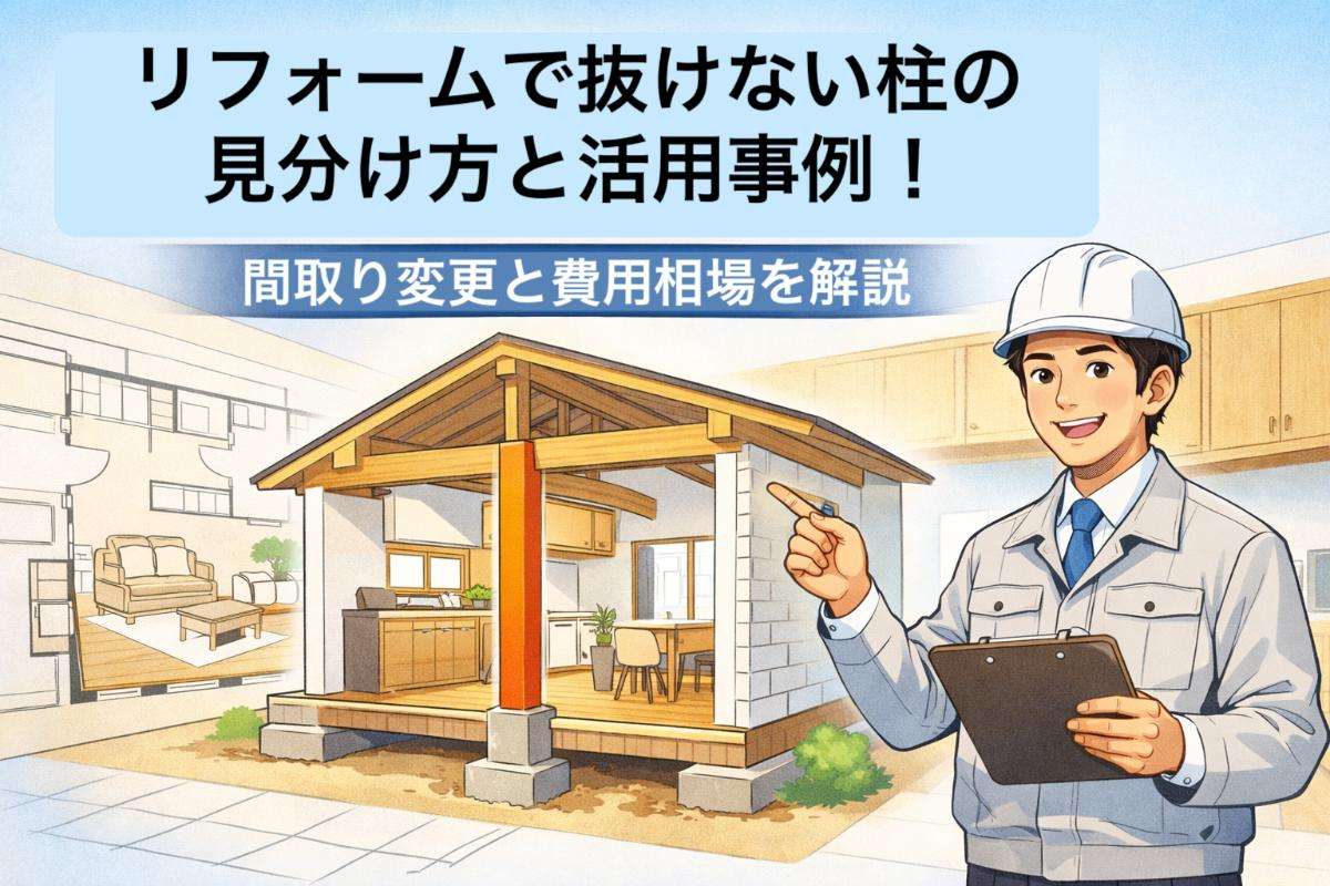 リフォームで抜けない柱の見分け方と活用事例！間取り変更と費用相場を解説