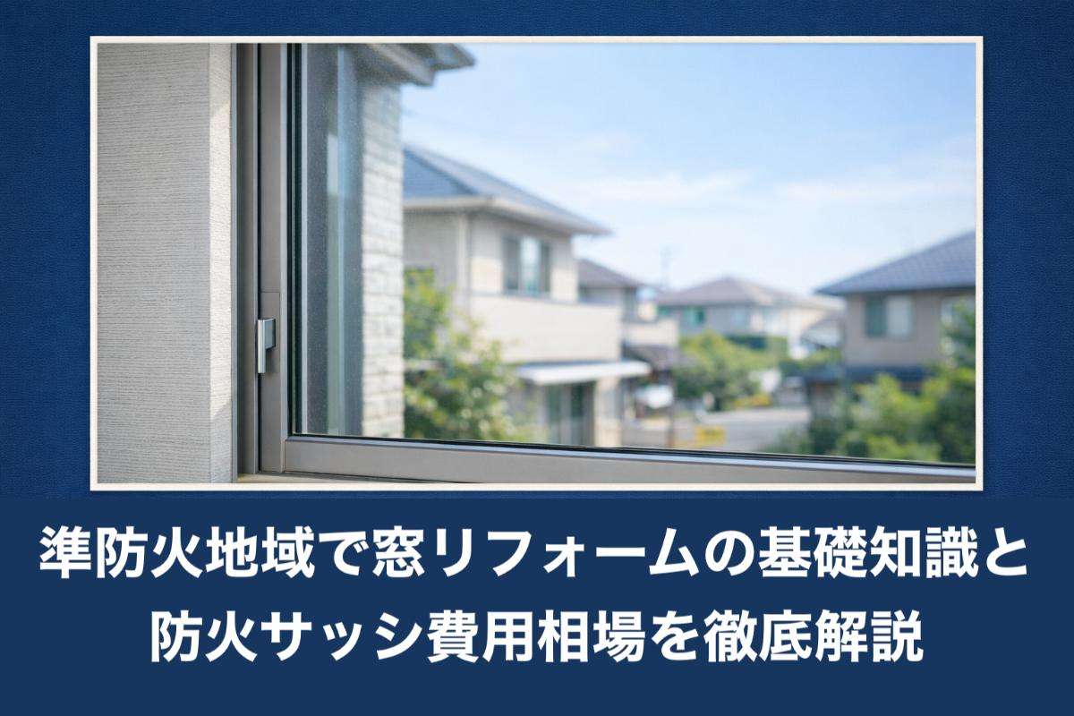 準防火地域で窓リフォームの基礎知識と防火サッシ費用相場を徹底解説