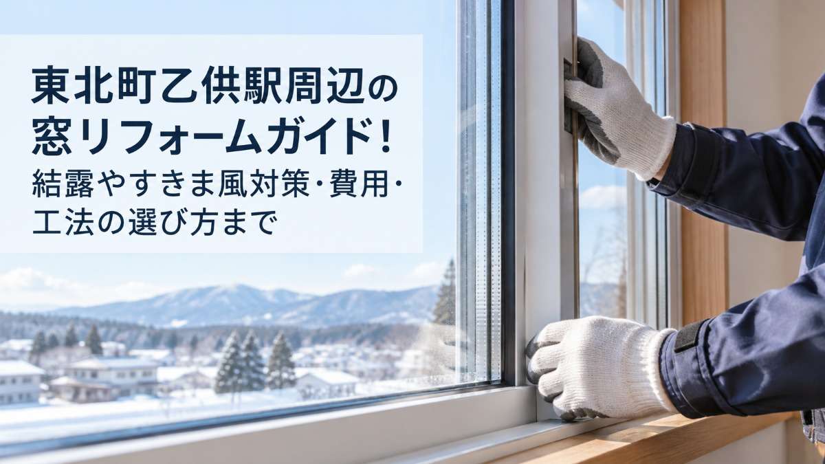 東北町乙供駅周辺の窓リフォームガイド！結露やすきま風対策・費用・工法の選び方まで